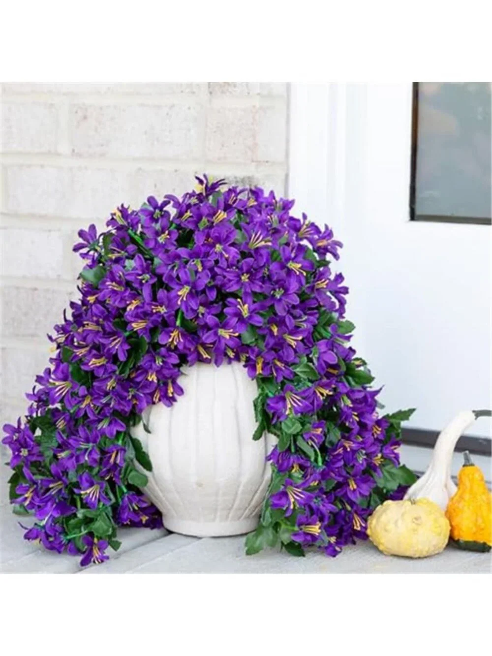 Artificial Hanging Flowers UV Resistant Faux Silk Outdoor Porch Garden Decor Set